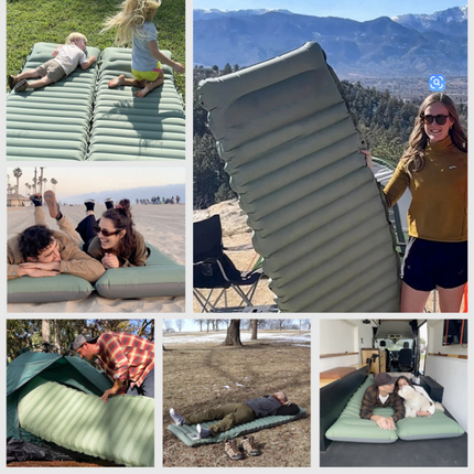 Ultralight TPU Inflatable Camping Mattress 195x70x10cm Portable Press Pump Sleeping Pad Moisture-Proof Outdoor Tent Mat for Hiking Orange.