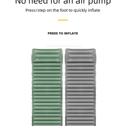 Ultralight TPU Inflatable Camping Mattress 195x70x10cm Portable Press Pump Sleeping Pad Moisture-Proof Outdoor Tent Mat for Hiking Orange.