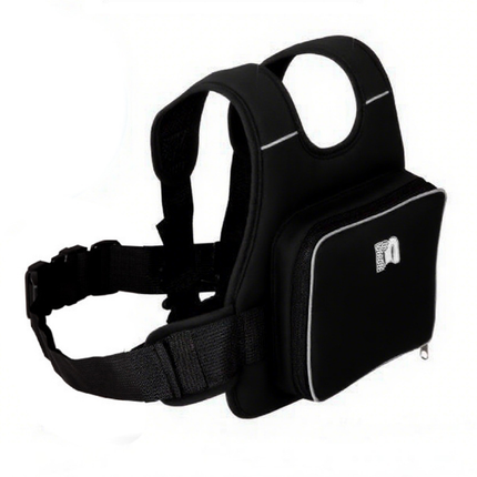 Children Motorcycle Safety Harness for Electric Bike Adjustable Kids Security Strap with Storage Bag Black Anti-Fall Protection Gear Front and Rear Use.