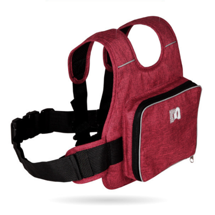 Children Motorcycle Safety Harness for Electric Bike Adjustable Kids Security Strap with Storage Bag Red Anti-Fall Protection Gear Front and Rear Use.