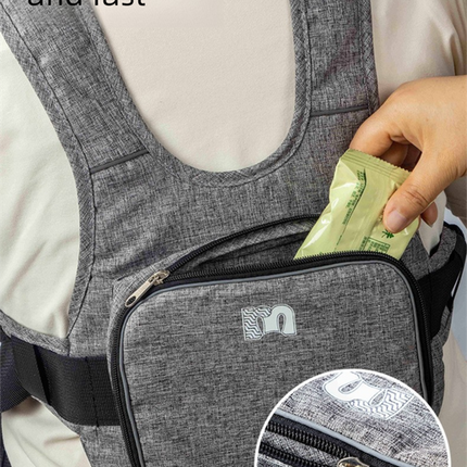 Children Motorcycle Safety Harness for Electric Bike Adjustable Kids Security Strap with Storage Bag Dark Blue Anti-Fall Protection Gear Front and Rear Use.