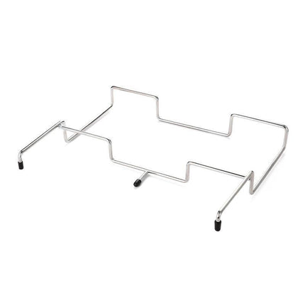 2 PCS Portable Folding Trash Bag Holder Stand Stainless Steel Garbage Bag Rack for Camping Picnic Kitchen and Student Desk Natural Finish.
