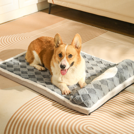 Thickened Soft Pet Bed Mat XL Size Grey Extra Large Dog Sleeping Pad Washable Cushion for Large Breeds and Multi-Pet Use All Season.
