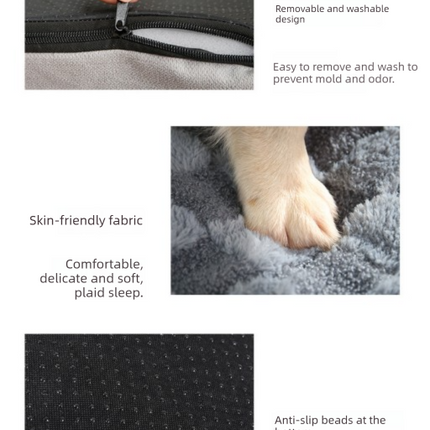 Thickened Soft Pet Bed Mat XL Size Grey Extra Large Dog Sleeping Pad Washable Cushion for Large Breeds and Multi-Pet Use All Season.