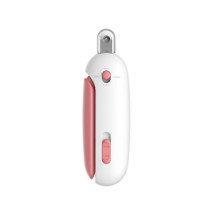 Adjustable Cat Nail Clippers Safety Round Hole Trimmer 1mm-3.5mm Anti-Splash Grooming Tool with File for Kittens & Rabbits Pink.