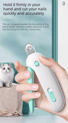 Adjustable Cat Nail Clippers Safety Round Hole Trimmer 1mm-3.5mm Anti-Splash Grooming Tool with File for Kittens & Rabbits Pink.