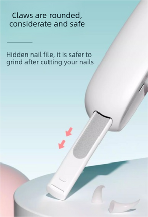 Adjustable Cat Nail Clippers Safety Round Hole Trimmer 1mm-3.5mm Anti-Splash Grooming Tool with File for Kittens & Rabbits Pink.