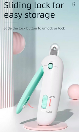 Adjustable Cat Nail Clippers Safety Round Hole Trimmer 1mm-3.5mm Anti-Splash Grooming Tool with File for Kittens & Rabbits Pink.
