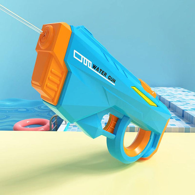 Electric Water Gun Automatic Continuous Fire Squirt Toy 8m Range Rechargeable Battery Outdoor Pool Beach Fun Blue.