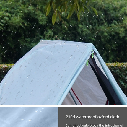 Single Person Off-Ground Camping Tent Portable Folding Bed Cover with Mosquito Net UV-Resistant Fishing Tent Blue.