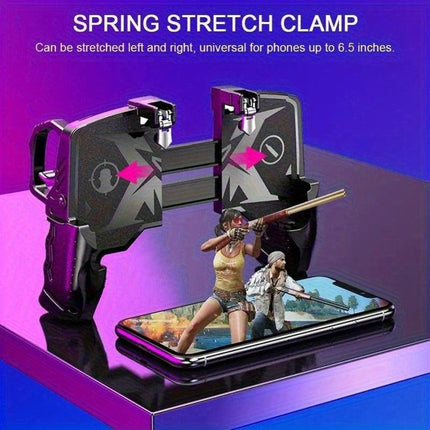 K21 Mobile Game Controller Gamepad L1 R1 Trigger Fire Buttons Ergonomic Grip for PUBG COD Mobile iOS Android Phone Black.