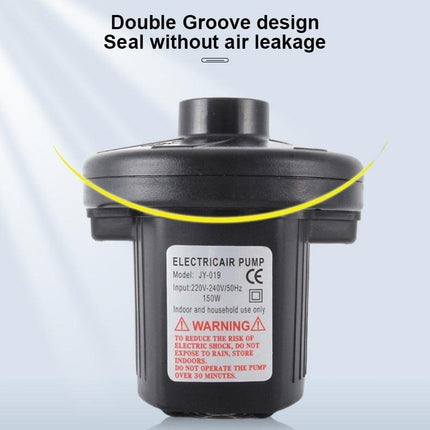 Electric Air Pump AC 220V-240V Portable Quick Inflator Deflator with 3 Nozzles for Air Mattress Pool Floats Vacuum Storage Bags AU Plug.
