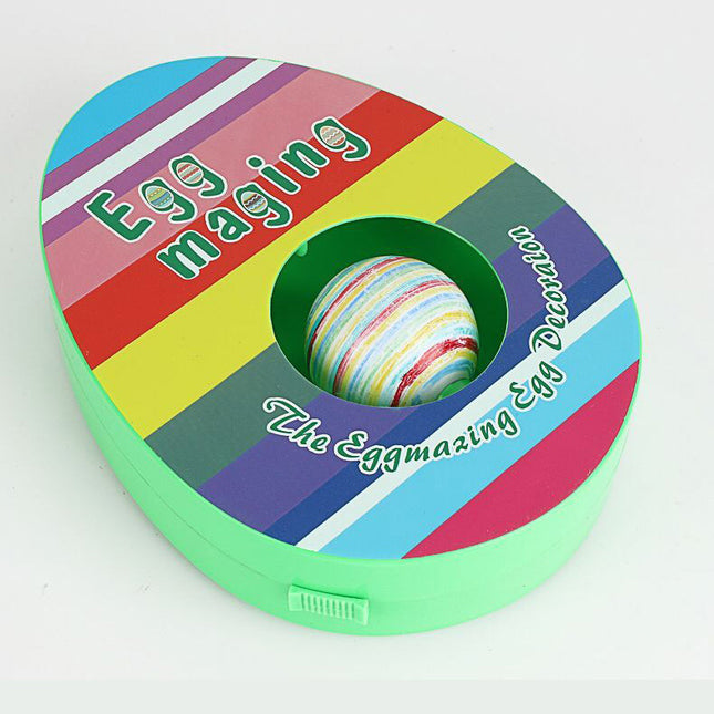 Easter Egg Decorating Kit Electric DIY Egg Painting Machine with 8 Colourful Markers and 3 Toy Eggs Rainbow Set.