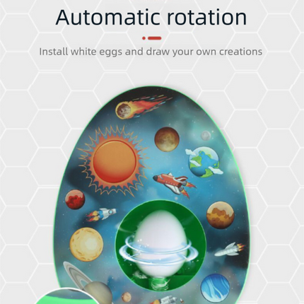 Easter Egg Decorating Kit Electric DIY Egg Painting Machine with 8 Colourful Markers and 3 Toy Eggs Rainbow Set.
