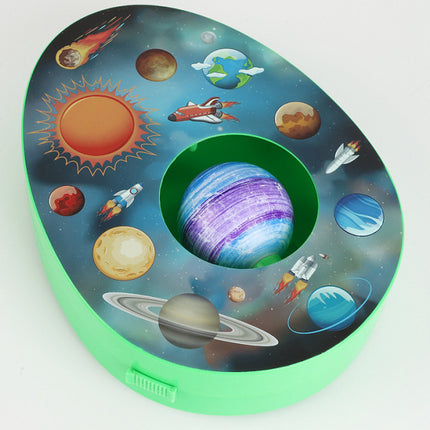 Easter Egg Decorating Kit Electric DIY Planet and Galaxy Painting Machine with 8 Markers and 3 Toy Eggs Space Set.