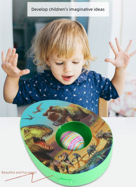 Easter Egg Decorating Kit Electric DIY Dinosaur Century Painting Machine with 8 Markers and 3 Toy Eggs Jurassic Set.