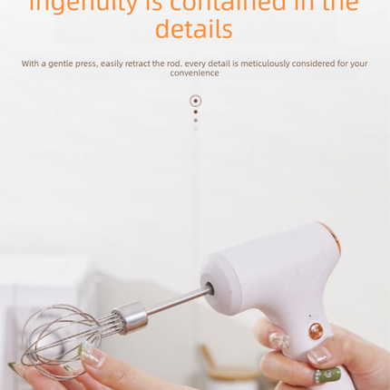 Compact Electric Dual-Head Handheld Egg Whisk Multi-Function Automatic Cream Whipper and Food Mixer J-8 Green 1-Speed.