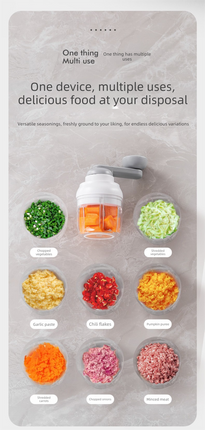 Manual Mini Garlic Chopper & Food Processor 250ml Portable Hand-Crank Mincer for Garlic, Meat, and Baby Food – Matcha Green.