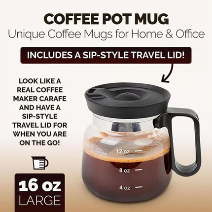 Premium 16oz Insulated Glass Coffee Mug Sleek Borosilicate Glass Cup for Lattes and Tea – 300ml Edition.