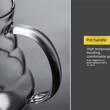 800ml Extra Large Glass Coffee Server - Heat Resistant "Cloud" Pour Over Carafe with Lid - Family Size Drip Coffee Pot & Tea Pitcher (3-5 Cups).