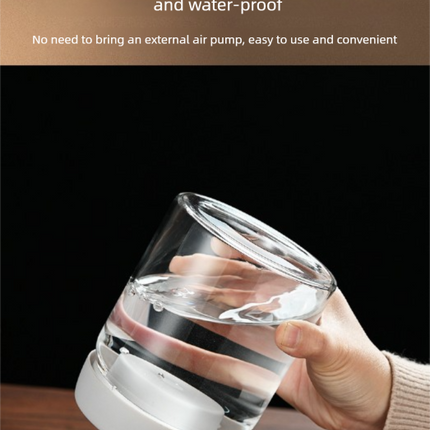 500ml Vacuum Sealed Glass Coffee Canister - One-Press Airtight Food Storage Jar - Moisture-Proof High Borosilicate Container for Beans & Tea (White Lid).