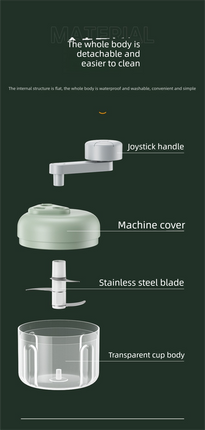 Manual Garlic Chopper & Food Processor 250ml Portable 3-Speed Hand-Crank Mincer – Green Large Capacity Edition.