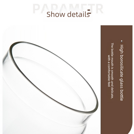 500ml Vacuum Sealed Glass Coffee Canister - One-Press Airtight Food Storage Jar - Moisture-Proof High Borosilicate Container for Beans & Tea (Black Lid).