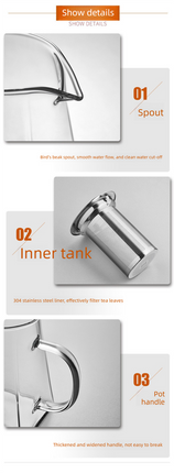 550ml Heat Resistant Glass Teapot with 304 Stainless Steel Infuser Thickened Square Base Loose Leaf Tea Maker for Home Office.