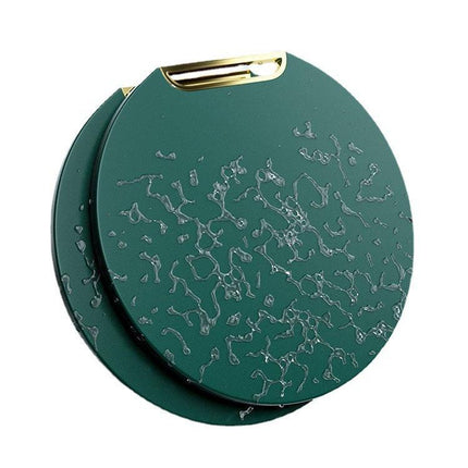 35X35CM Thickened Circular Standable Cutting Board - Food-Grade Double-Sided Kitchen Board with Space-Saving Vertical Storage.