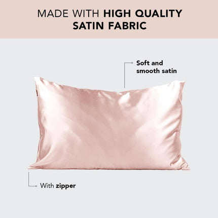 1-Pair Wine Red Luxury Satin Silk Pillowcase for Hair and Skin - Smooth Cooling Pillow Cover with Envelope Closure - Queen (20x30").