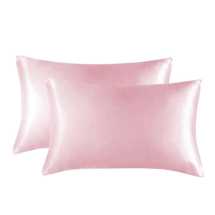 1-Pair Pink Luxury Satin Silk Pillowcase for Hair and Skin - Smooth Cooling Pillow Cover with Envelope Closure - King (20x36").