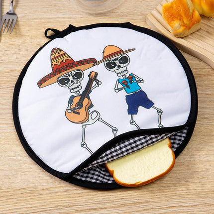2-Pack 12-Inch Tortilla Warmer Pouch for Soft Tacos, Pancakes & Potatoes (30x30cm, Style 1).