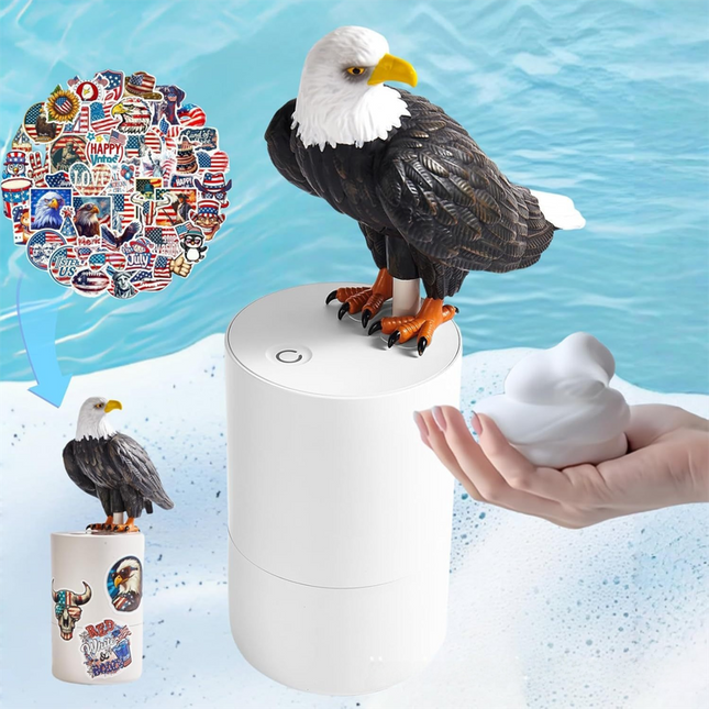 Realistic Eagle Smart Motion Sensor Foam Pump - Touchless Hand Washer with Anti-Glare Technology for Outdoor & Bright Light.