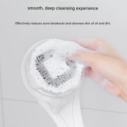 Pink Electric 360°Rotating Shower Brush with Long Handle for Back Scrubbing(43CM) - IPX7 Waterproof & Premium Silicone & PA Bristles.