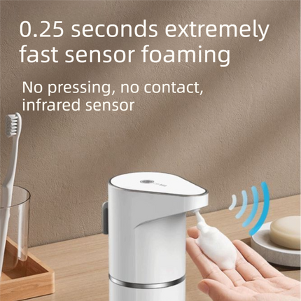 S127 Touchless Foam Automatic Induction Pump (350ml) - Wall-Mounted & Countertop Dual Use, Compact Soap Washer for Kitchen & Bathroom.
