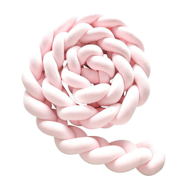 Pink 2M Nordic 3-Strand Hand-Braided Knot Long Pillow - Soft Plush Sofa Cushion, Room Decor for Bedroom & Living Room.