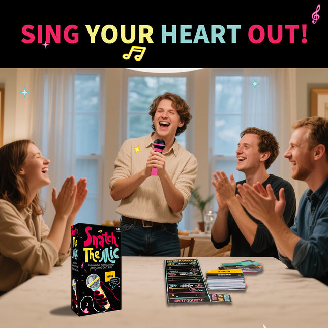 Grab The Mic Music-Party Game - High-Energy Family & Social Interactive Game for All Ages.