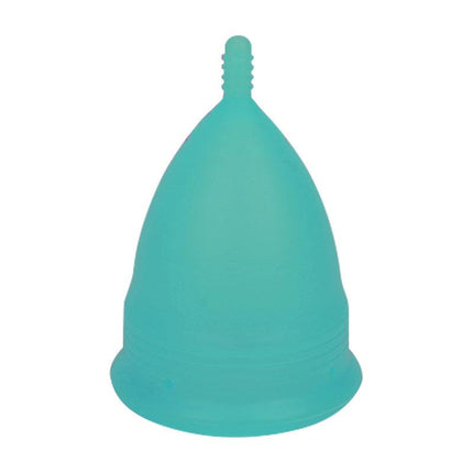 2PCS Reusable Medical Grade Silicone Menstrual Cup(S Size) & 2PCS Matching Sterilizer Box - Microwave Safe Disinfector Case, Heat Resistant 130°C (Blue Set).