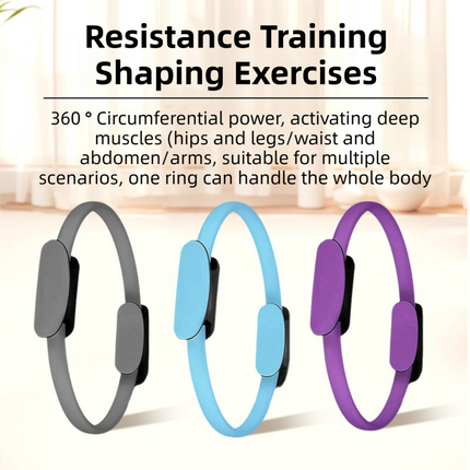 Pink Professional Pilates Ring & Yoga Ball Set - Multipurpose Home Fitness Equipment for Whole-Body Core Training & Pelvic Floor Strengthening.