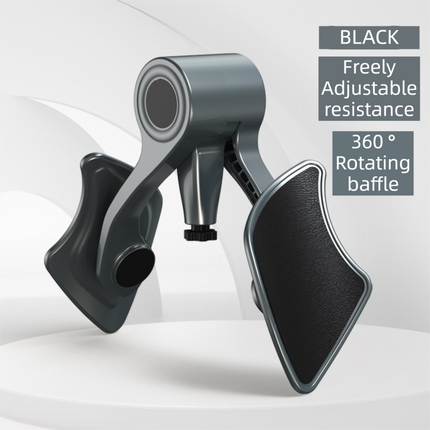 2-in-1 Black Kegel Trainer for Glute Lifting & Leg Toning - Adjustable Resistance & 360° Rotating Baffles for Postpartum Recovery & Pelvic Health.