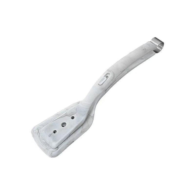 2-in-1 Marble Pattern Silicone Spatula Tongs with Locking Clip & Oil Drainage - Non-Stick Heat Resistant Food Flipper & Kitchen Clamp.