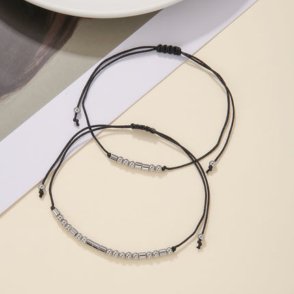 Stainless Steel Morse Code Bracelet(16-26cm) with Secret Message My Person - Meaningful Gift for Best Friends, Sisters & Family.