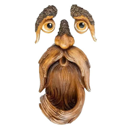 Old Man Tree Face Bird Feeder - Weather-Resistant Resin Bark Wild Bird Feeder for Outdoor Yard & Patio.