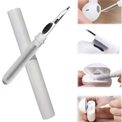 3-in-1 White Bluetooth Earbuds Cleaning Pen (2-Pack) - Soft Brush & Metal Tip for Deep Crevice Cleaning.