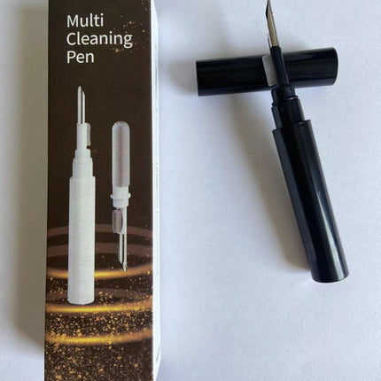 3-in-1 Black Bluetooth Earbuds Cleaning Pen (2-Pack) - Soft Brush & Metal Tip for Deep Crevice Cleaning.