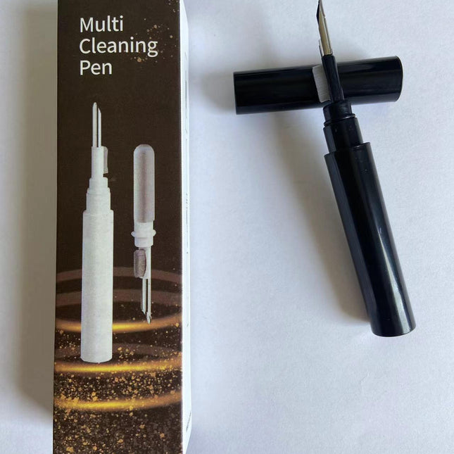 3-in-1 Black Bluetooth Earbuds Cleaning Pen (2-Pack) - Soft Brush & Metal Tip for Deep Crevice Cleaning.