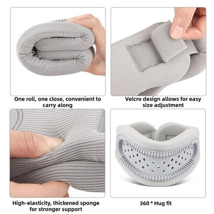 Pink Adjustable Silicone Neck Brace with High-Elastic Memory Foam & V-Shape - Prevent Forward Head Tilt and Posture Correction.