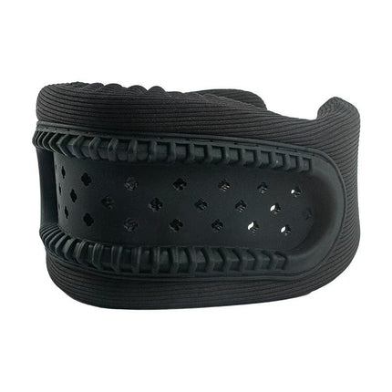 Black Adjustable Silicone Neck Brace with High-Elastic Memory Foam & V-Shape - Prevent Forward Head Tilt and Posture Correction.