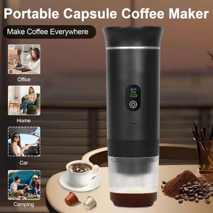 Sliver 3-in-1 Portable Espresso Maker with Self-Heating and One-Touch Cold Hot Brew - Smart Digital Display & 20Bar High Pressure for Rich Crema.