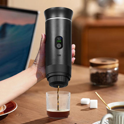 Sliver 3-in-1 Portable Espresso Maker with Self-Heating and One-Touch Cold Hot Brew - Smart Digital Display & 20Bar High Pressure for Rich Crema.